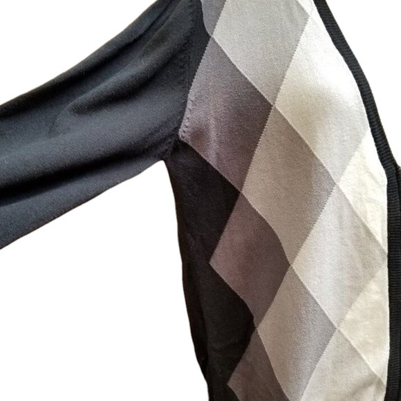 Old School Zip Front Argyle Sweater Heritage 1981 Size Medium Vintage Retro - Picture 3 of 5